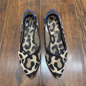 Rothy's Black and Tan Leopard Flats